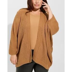 Torrid NWT Textured Knit Dolman Wrap Camel Color Women's Size 1/2   1X/2X